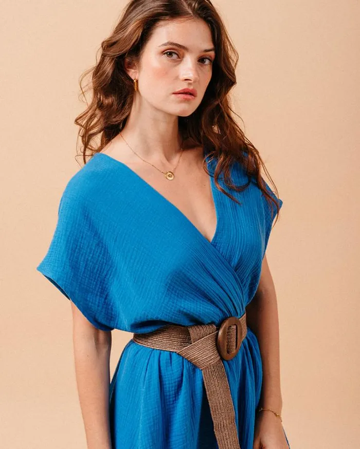 Grace and Mila Short Dresses DRESS BLEU MYRTILLE 8211 Shop