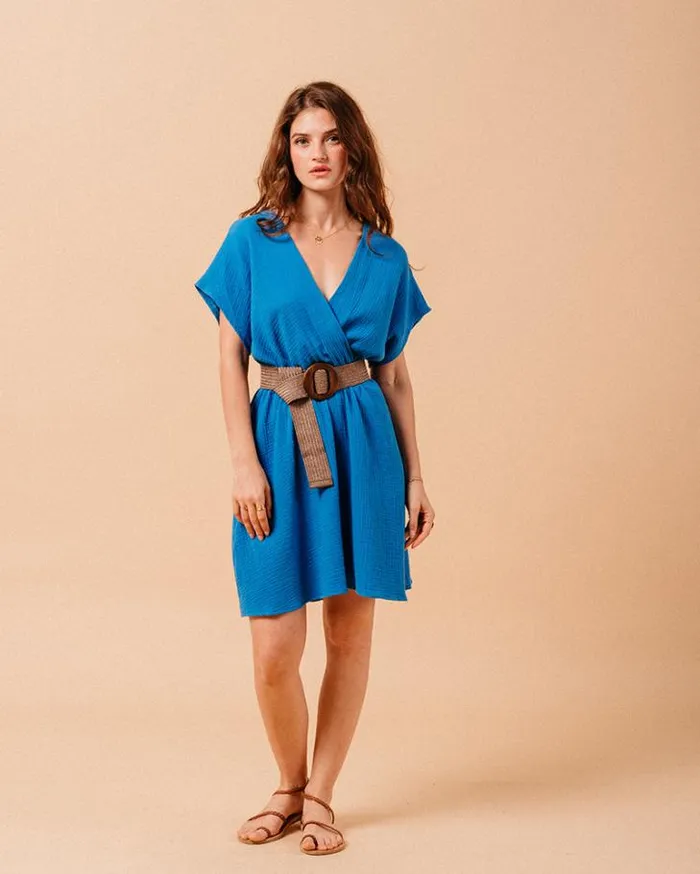 Grace and Mila Short Dresses DRESS BLEU MYRTILLE 8211 Shop