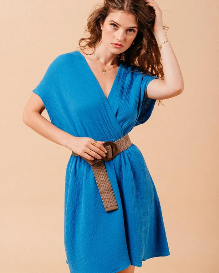 Grace and Mila Short Dresses DRESS BLEU MYRTILLE 8211 Shop