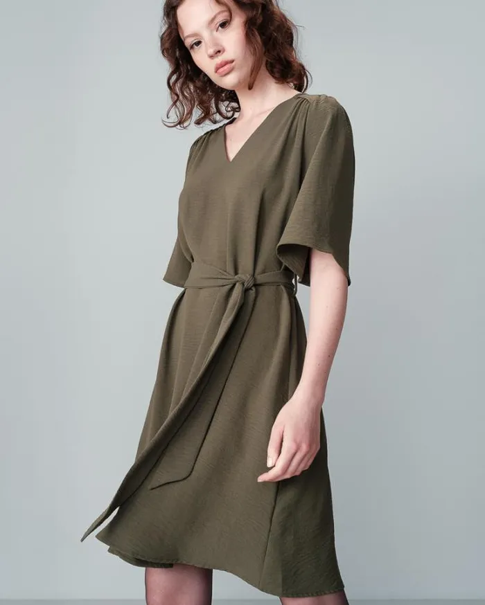 Grace and Mila Short Dresses DRESS KAKI NIA 8211 Shop