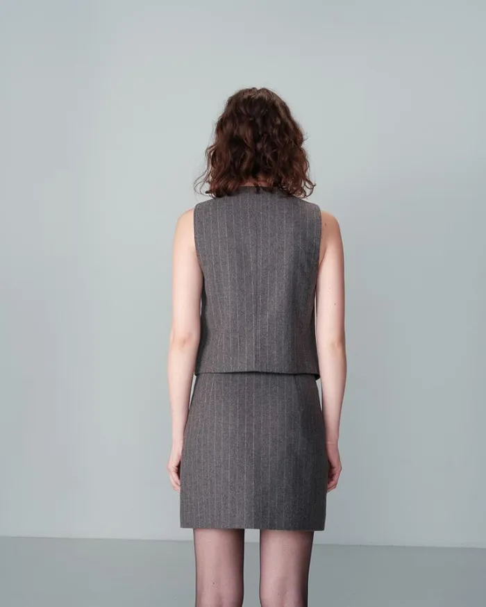 Grace and Mila Short Skirts SKIRT ANTHRACITE NEEDLE 8211 Shop