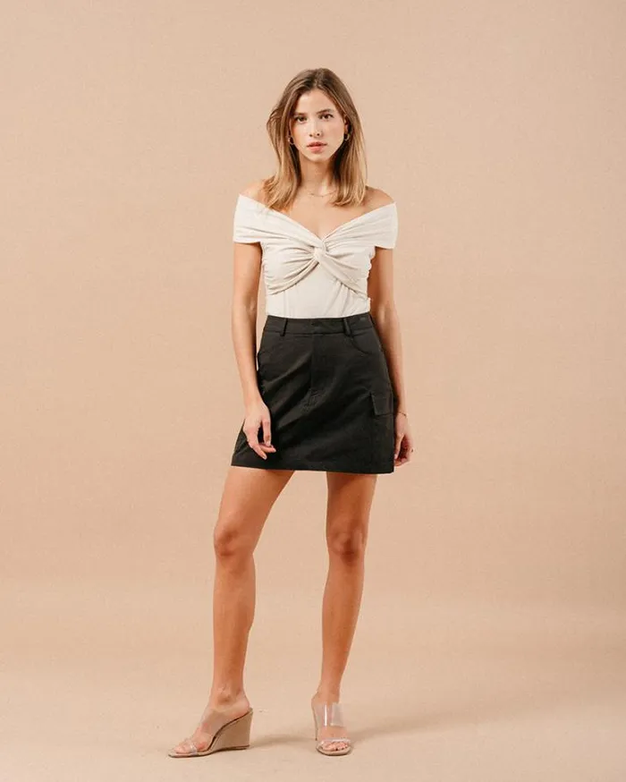 Grace and Mila Short Skirts SKIRT NOIR MARIAH 8211 Shop