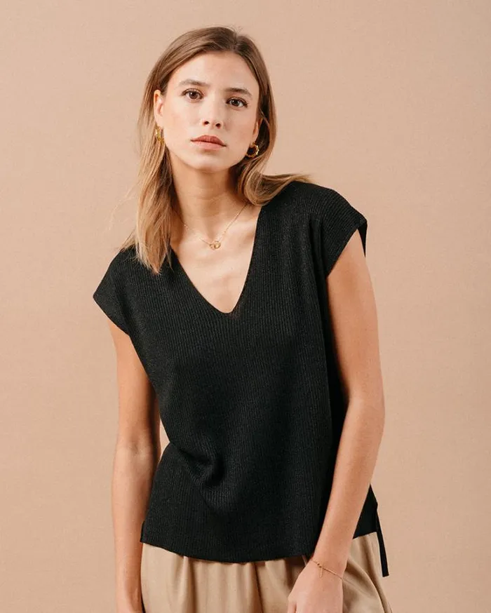 Grace and Mila ShortSleeves Tshirts SWEATER NOIR MACCHIATO 8211 Shop