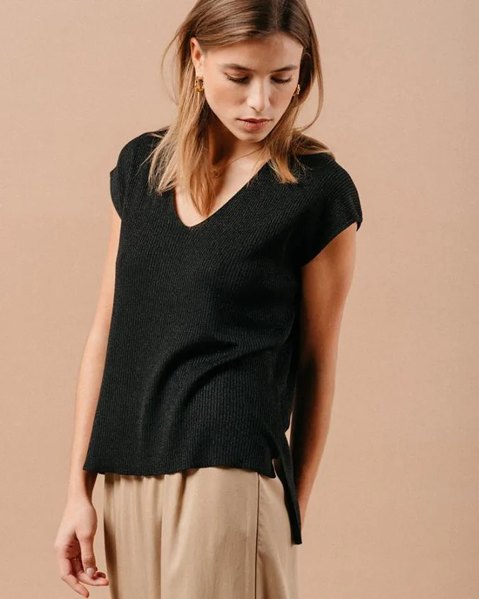 Grace and Mila ShortSleeves Tshirts SWEATER NOIR MACCHIATO 8211 Shop