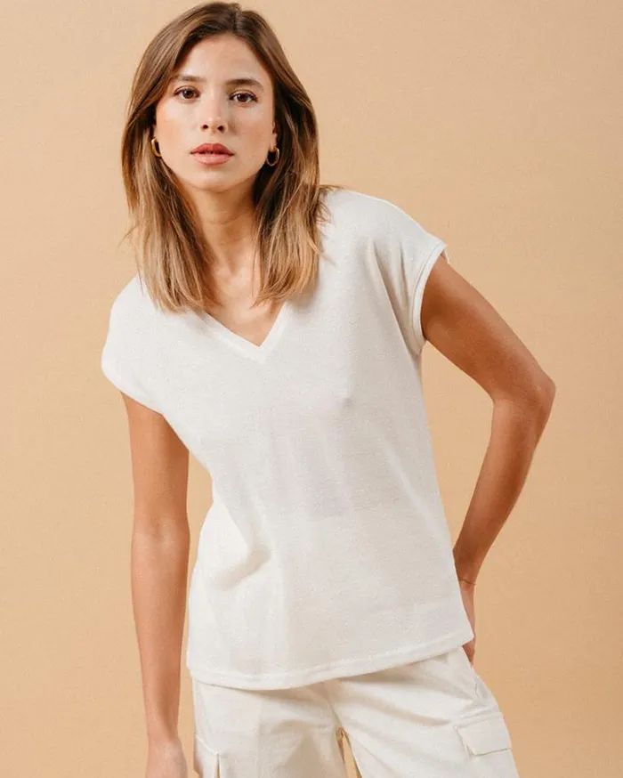 Grace and Mila ShortSleeves Tshirts TSHIRT ECRU MALIN 8211 Shop