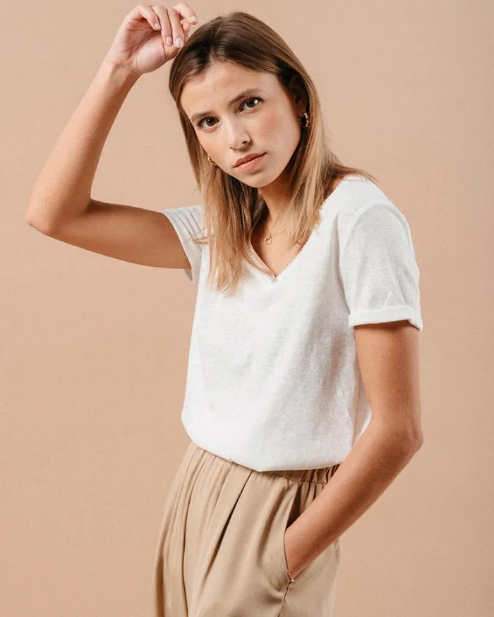 Grace and Mila ShortSleeves Tshirts TSHIRT ECRU MANUEL 8211 Shop