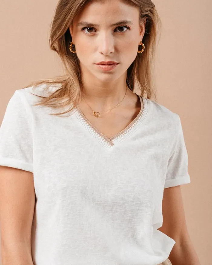 Grace and Mila ShortSleeves Tshirts TSHIRT ECRU MANUEL 8211 Shop