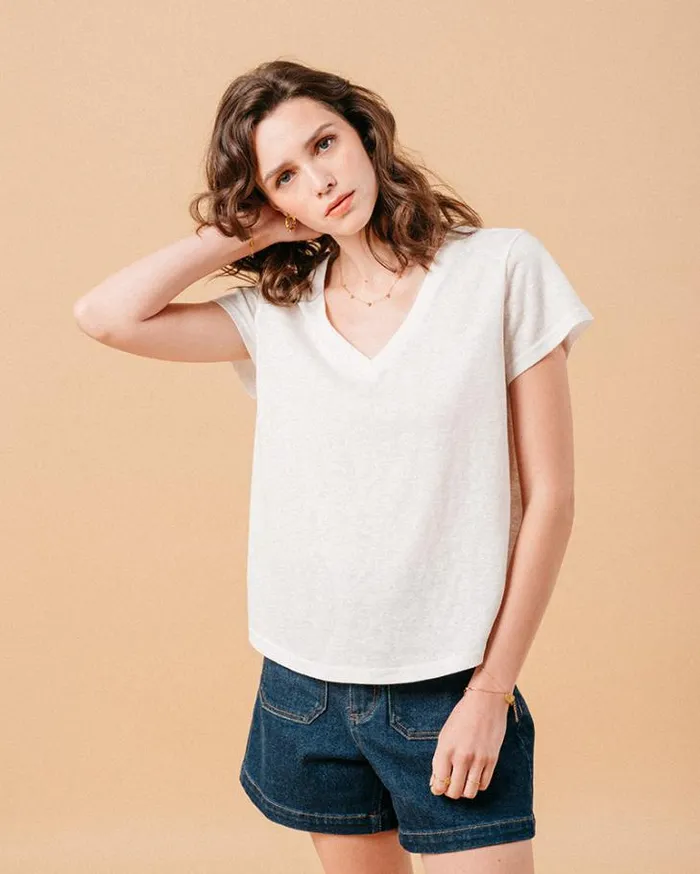 Grace and Mila ShortSleeves Tshirts TSHIRT ECRU MONDAY 8211 Shop