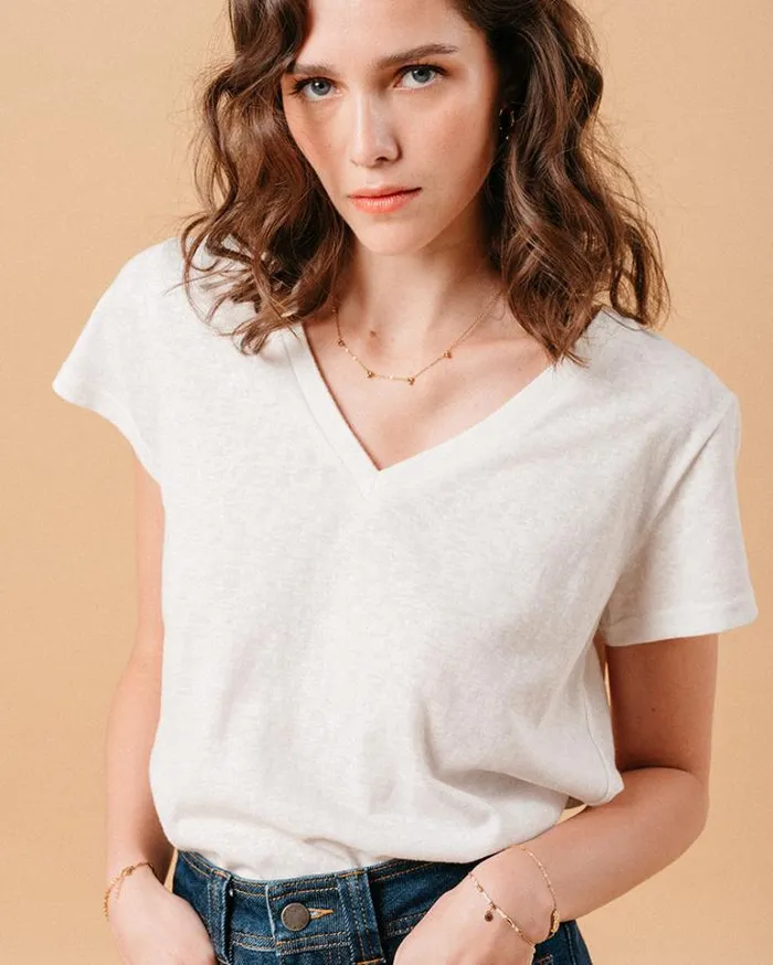 Grace and Mila ShortSleeves Tshirts TSHIRT ECRU MONDAY 8211 Shop