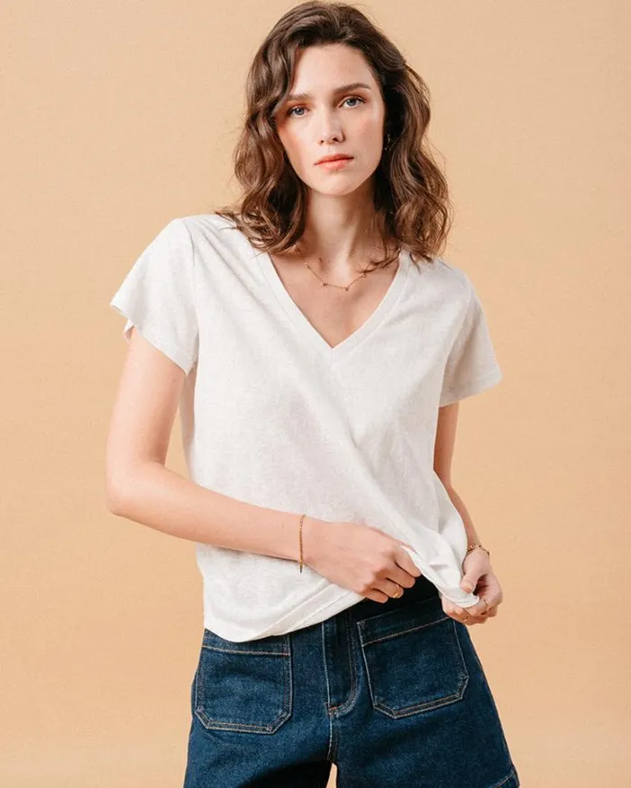 Grace and Mila ShortSleeves Tshirts TSHIRT ECRU MONDAY 8211 Shop