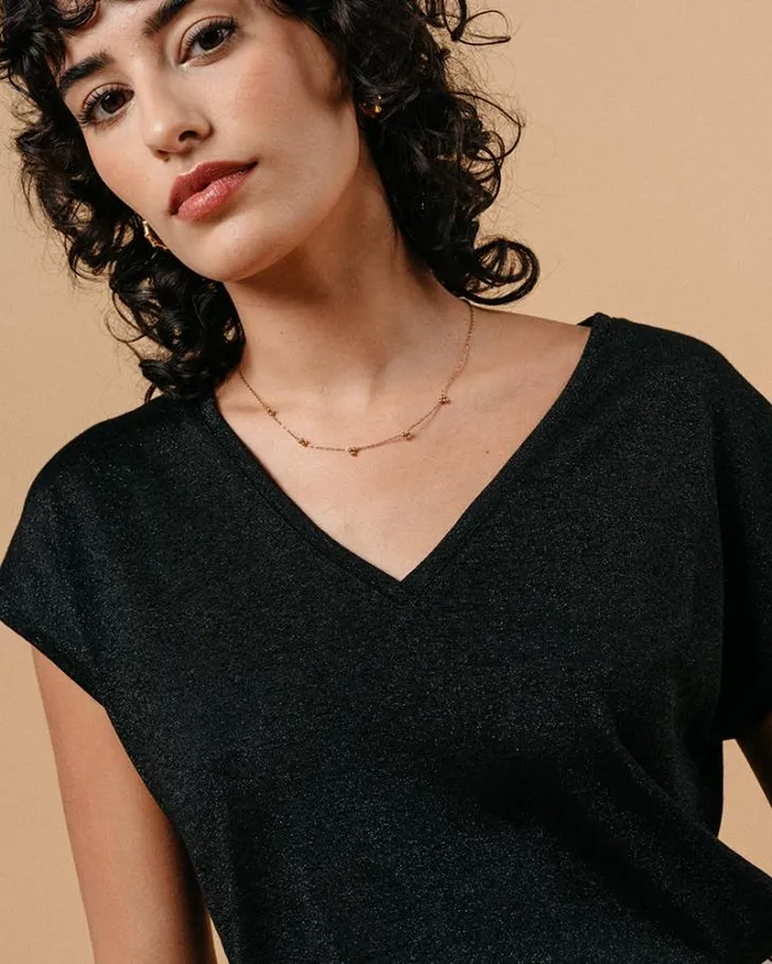 Grace and Mila ShortSleeves Tshirts TSHIRT NOIR MALIN 8211 Shop