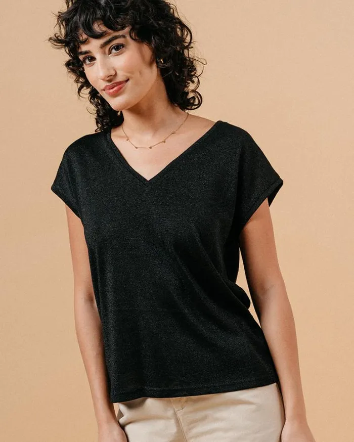 Grace and Mila ShortSleeves Tshirts TSHIRT NOIR MALIN 8211 Shop