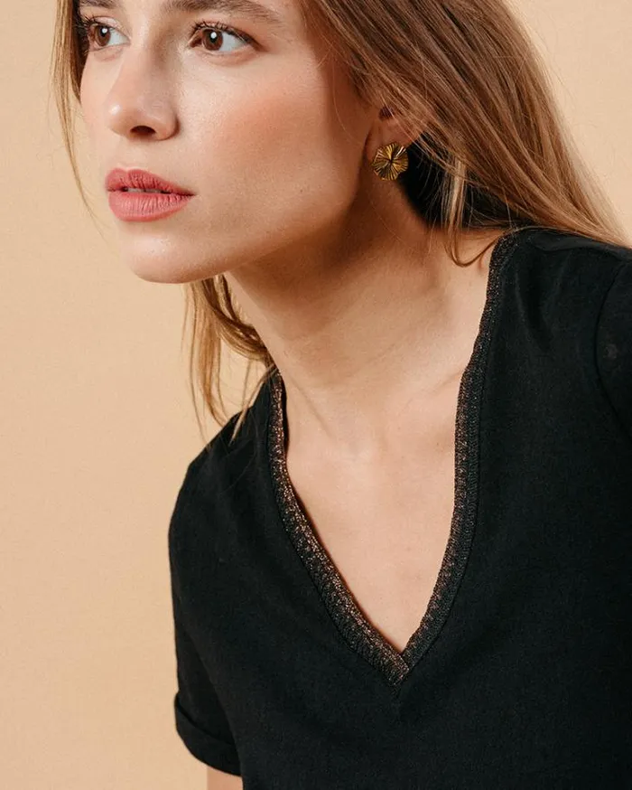 Grace and Mila ShortSleeves Tshirts TSHIRT NOIR MANUEL 8211 Shop