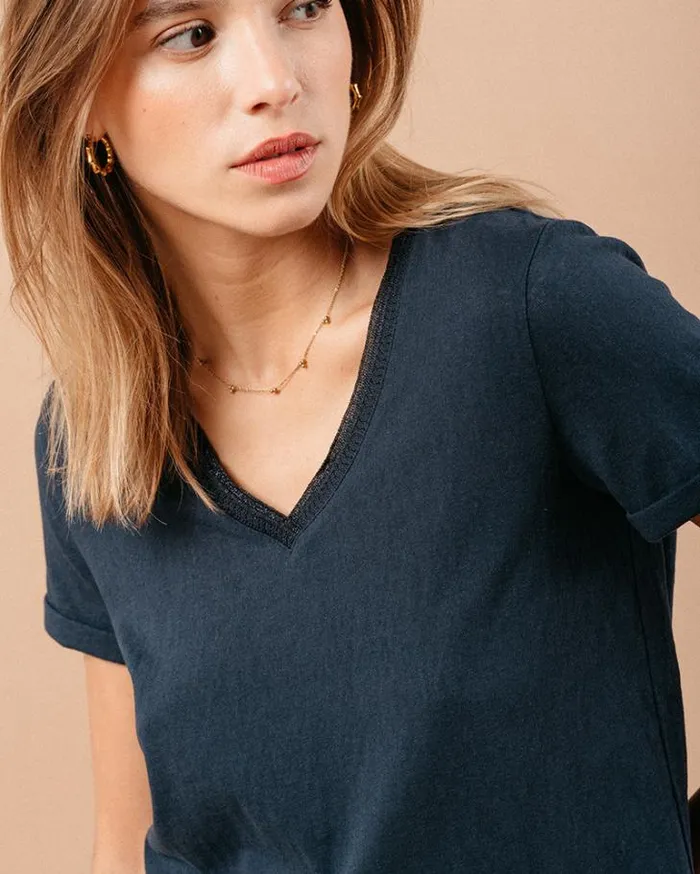 Grace and Mila ShortSleeves Tshirts TSHIRT NOIR MANUEL 8211 Shop