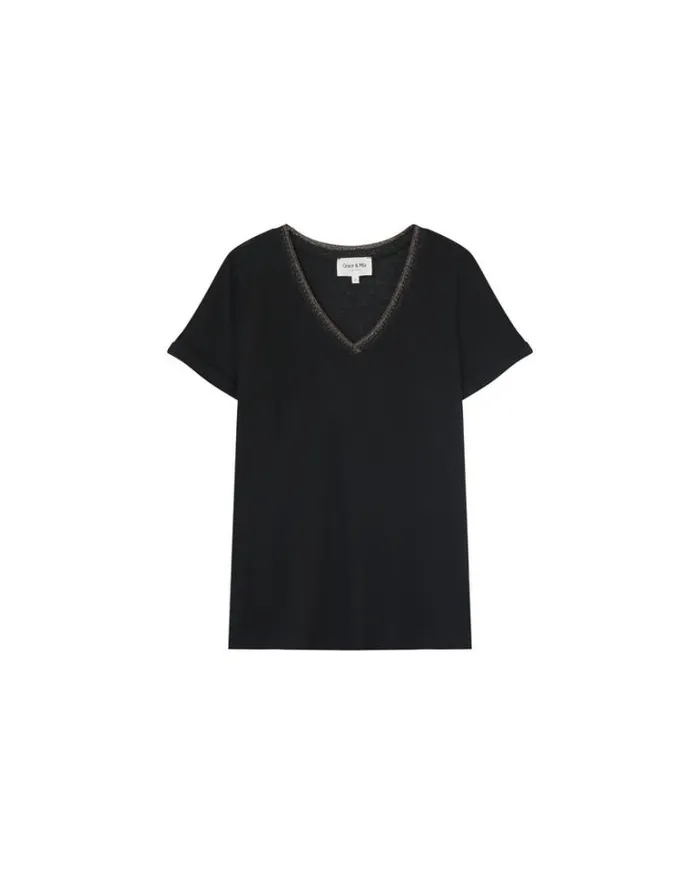 Grace and Mila ShortSleeves Tshirts TSHIRT NOIR MANUEL 8211 Shop