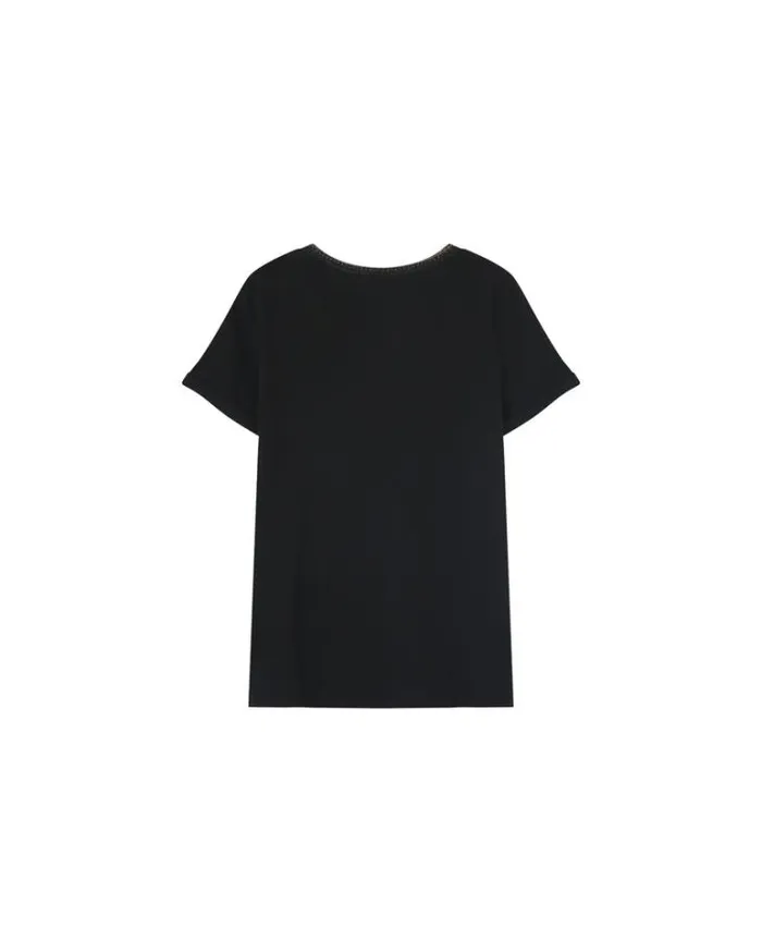 Grace and Mila ShortSleeves Tshirts TSHIRT NOIR MANUEL 8211 Shop