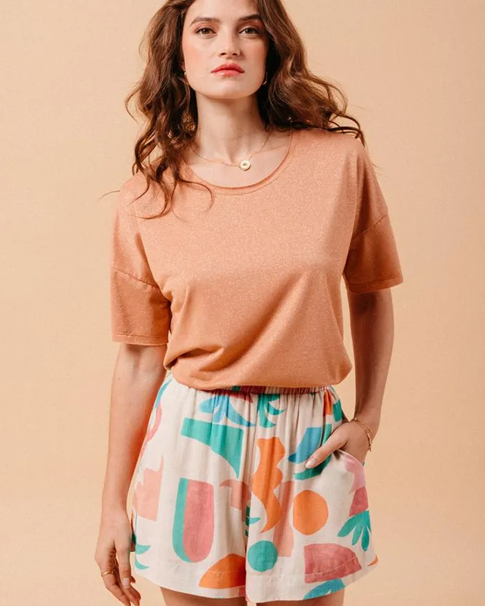 Grace and Mila ShortSleeves Tshirts TSHIRT PECHE MUST 8211 Shop