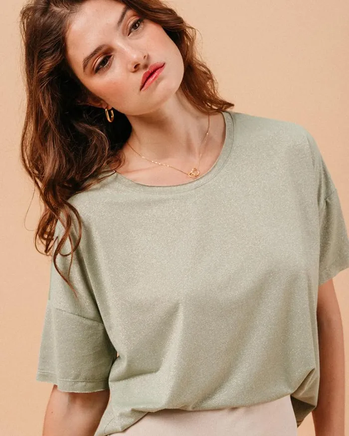 Grace and Mila ShortSleeves Tshirts TSHIRT VERT MUST 8211 Shop