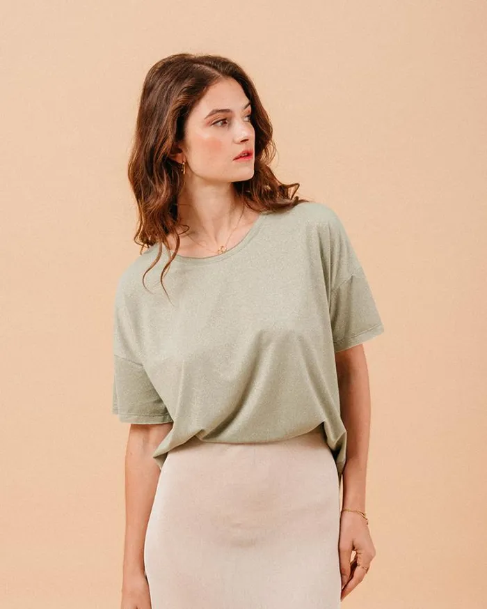 Grace and Mila ShortSleeves Tshirts TSHIRT VERT MUST 8211 Shop