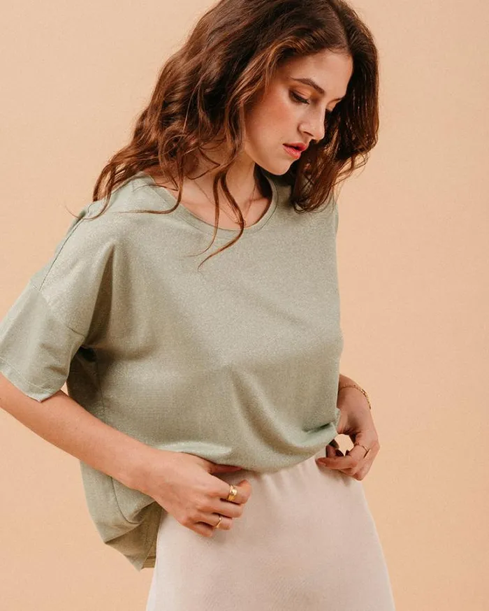 Grace and Mila ShortSleeves Tshirts TSHIRT VERT MUST 8211 Shop