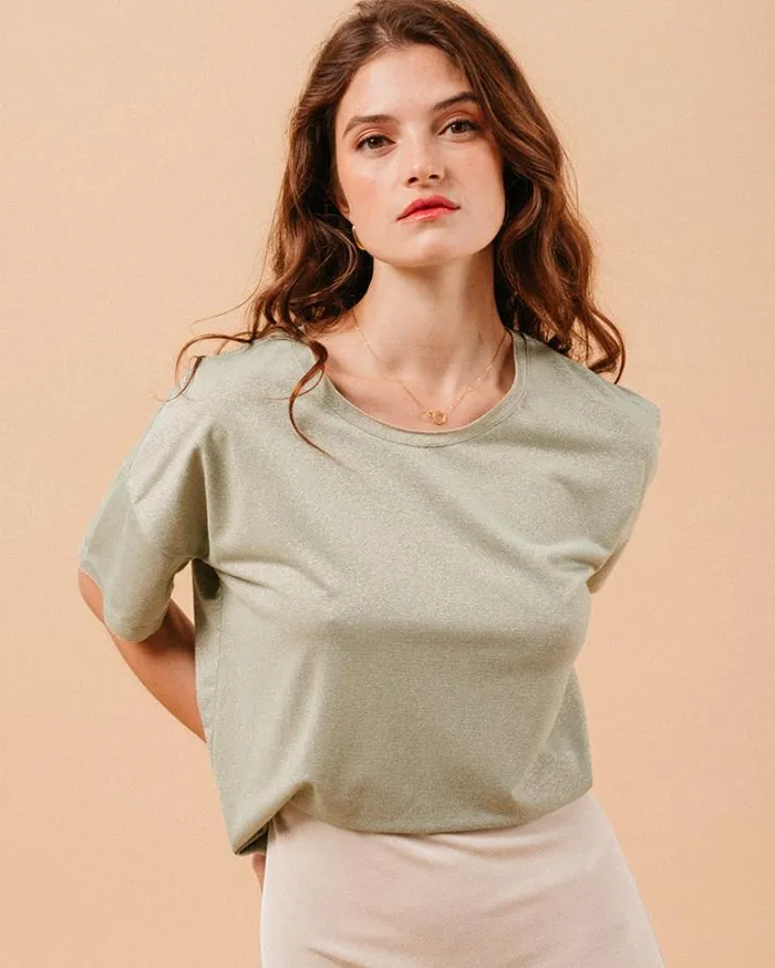 Grace and Mila ShortSleeves Tshirts TSHIRT VERT MUST 8211 Shop