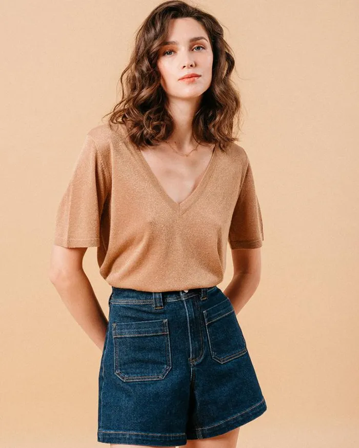 Grace and Mila ShortSleeves Tshirts TEESHIRT CAMEL MISS 8211 Shop