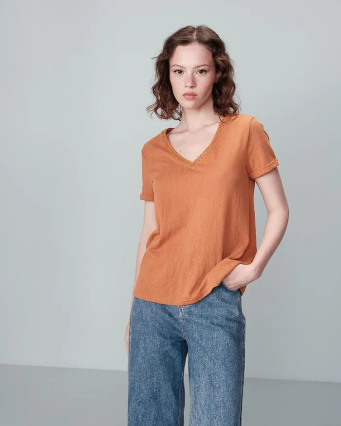 Grace and Mila ShortSleeves Tshirts TEESHIRT OCRE NOA 8211 Shop