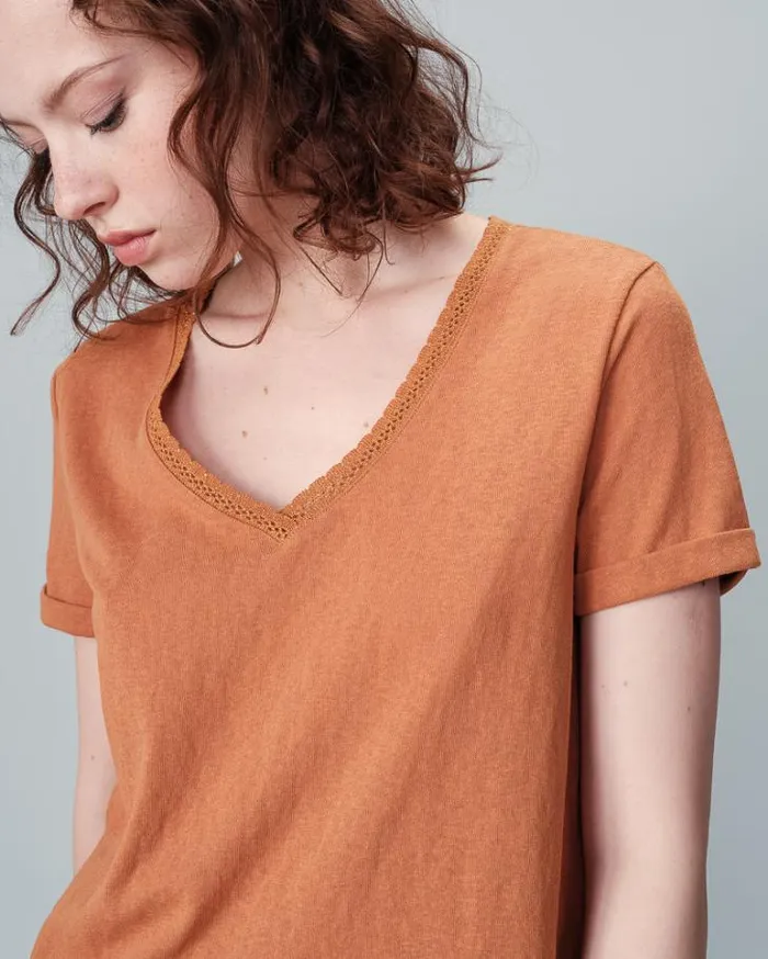 Grace and Mila ShortSleeves Tshirts TEESHIRT OCRE NOA 8211 Shop