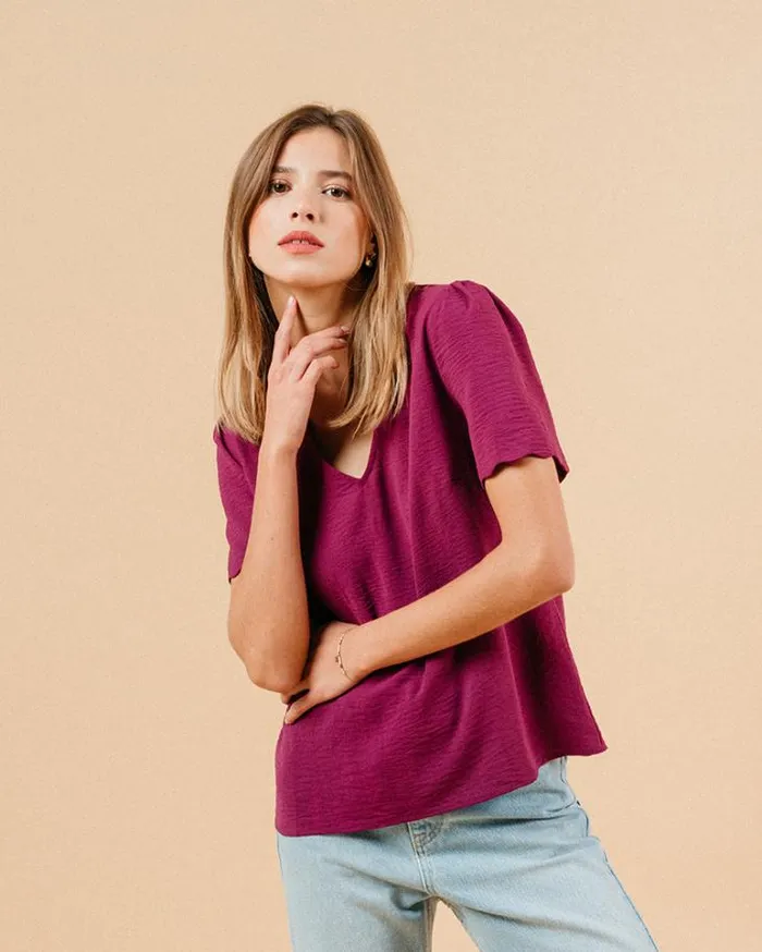 Grace and Mila ShortSleeves Tshirts WOVEN TOP NOIR MAGIQUE 8211 Shop