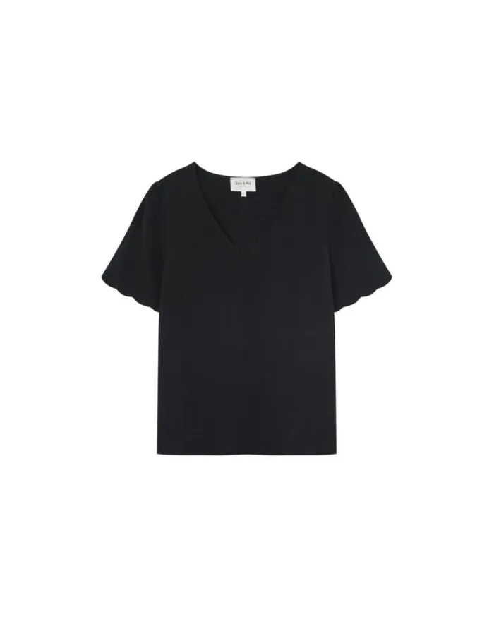 Grace and Mila ShortSleeves Tshirts WOVEN TOP NOIR MAGIQUE 8211 Shop