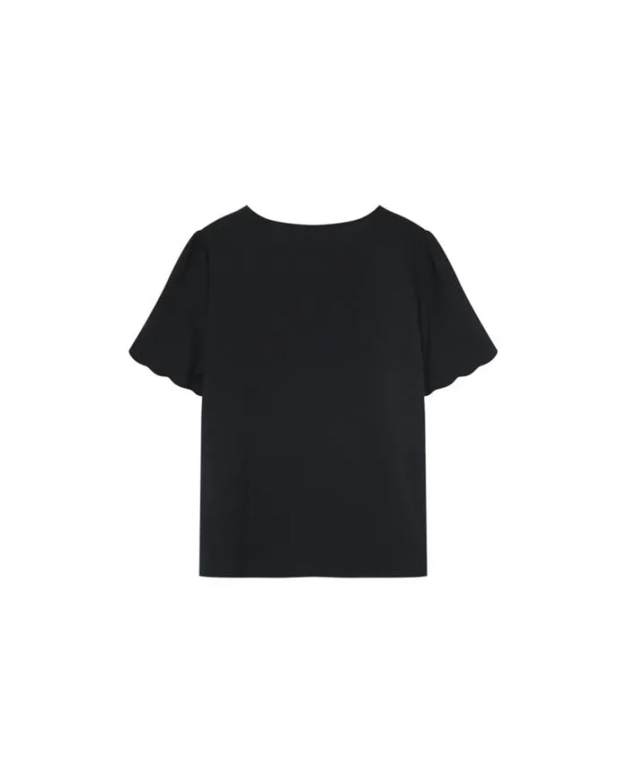 Grace and Mila ShortSleeves Tshirts WOVEN TOP NOIR MAGIQUE 8211 Shop