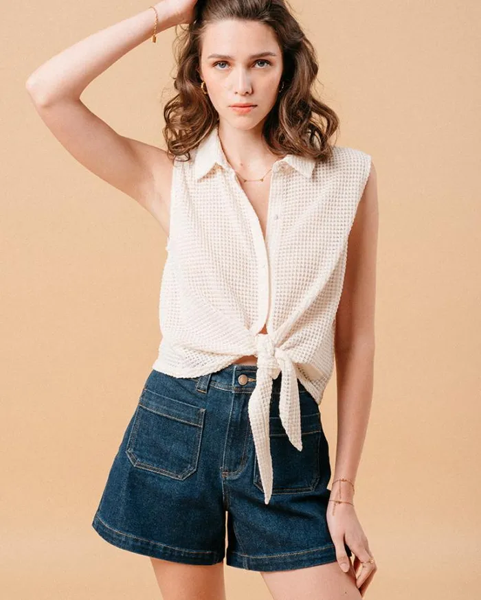 Grace and Mila Shortsleeves Shirts SHIRT ECRU MIKE 8211 Shop