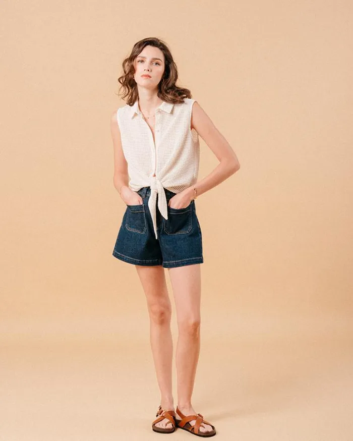 Grace and Mila Shortsleeves Shirts SHIRT ECRU MIKE 8211 Shop