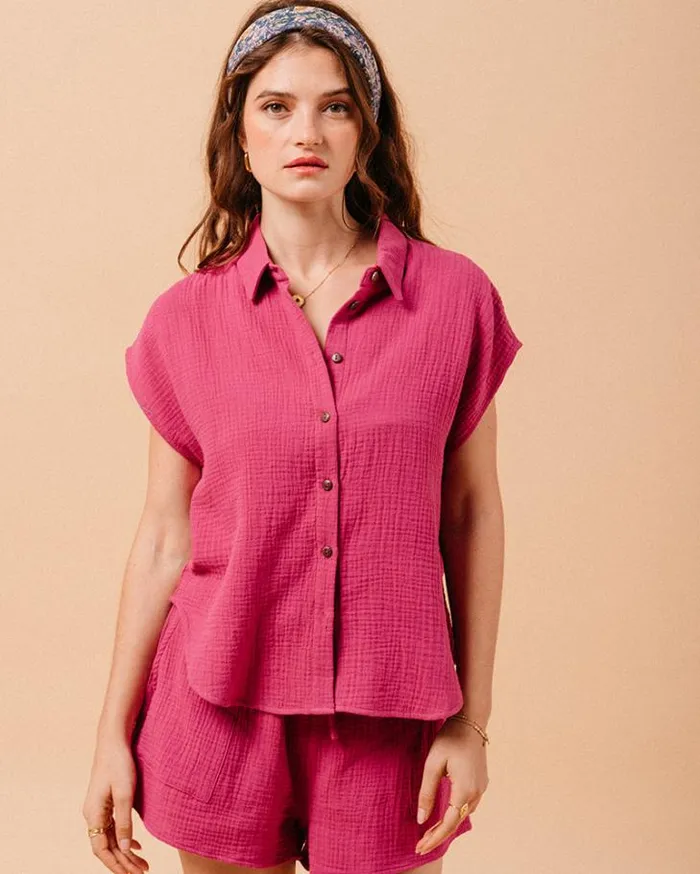 Grace and Mila Shortsleeves Shirts SHIRT PIVOINE METISSE 8211 Shop