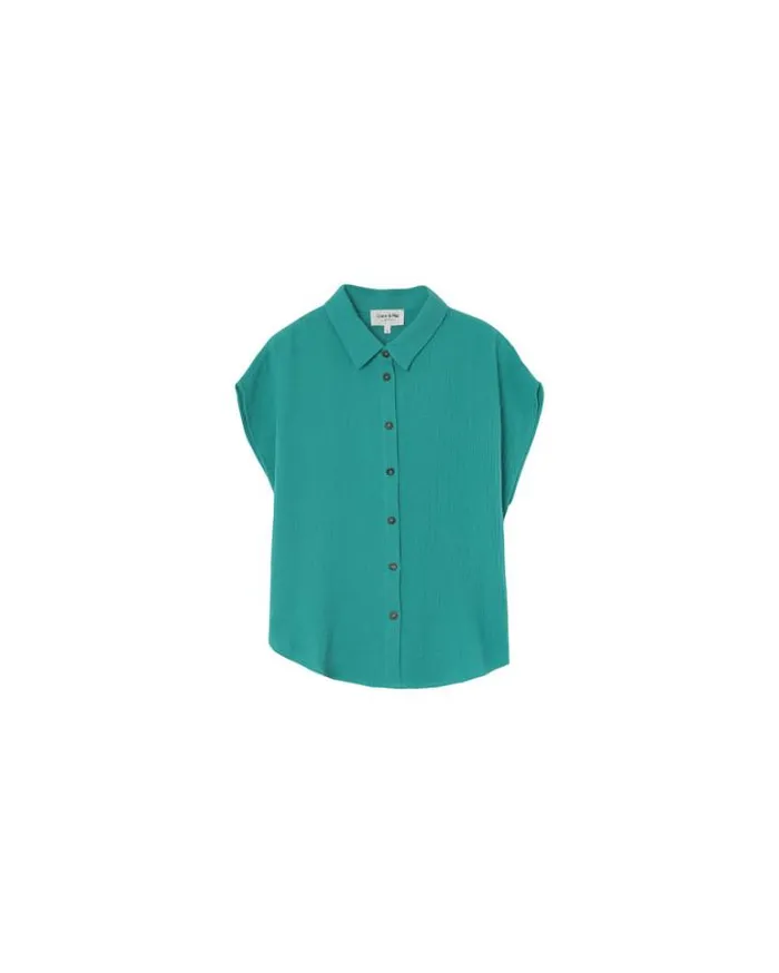 Grace and Mila Shortsleeves Shirts SHIRT VERT METISSE 8211 Shop
