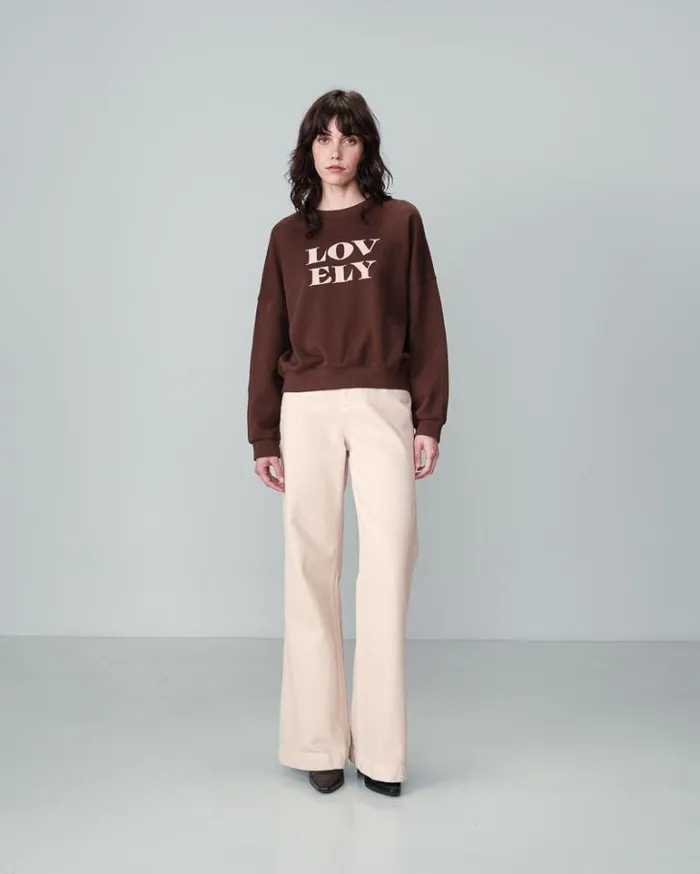 Grace and Mila Sweatshirts SWEAT SHIRT CHOCOLAT NIGEL 8211 Shop