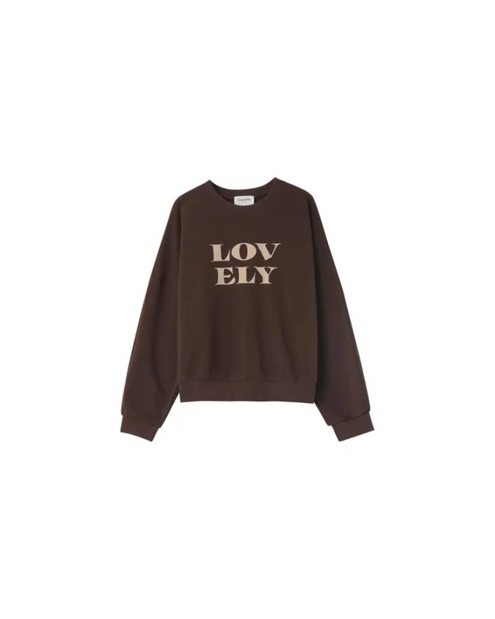 Grace and Mila Sweatshirts SWEAT SHIRT CHOCOLAT NIGEL 8211 Shop