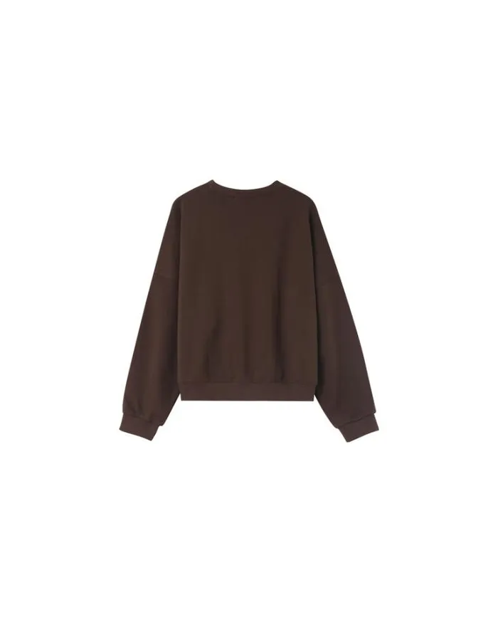 Grace and Mila Sweatshirts SWEAT SHIRT CHOCOLAT NIGEL 8211 Shop
