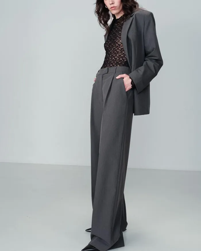 Grace and Mila Tailored Trousers TROUSERS ANTHRACITE NOCTURNE 8211 Shop