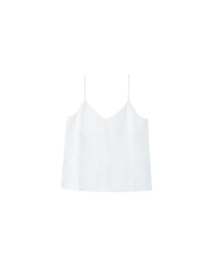 Grace and Mila Tank Tops WOVEN TOP ECRU MISSY 8211 Shop