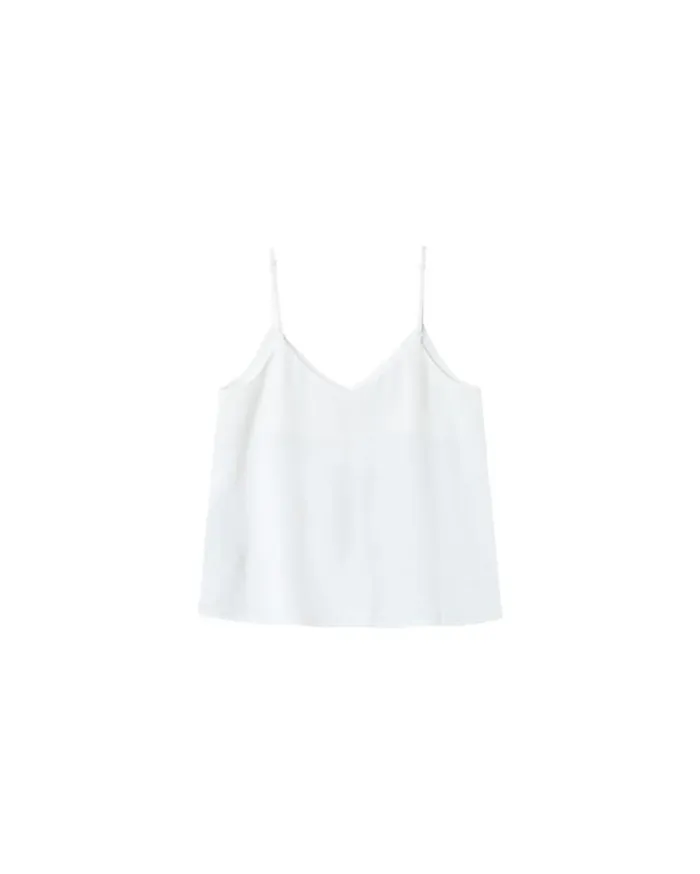 Grace and Mila Tank Tops WOVEN TOP ECRU MISSY 8211 Shop