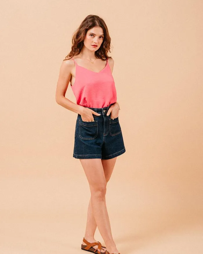 Grace and Mila Tank Tops WOVEN TOP FUCHSIA MISSY 8211 Shop