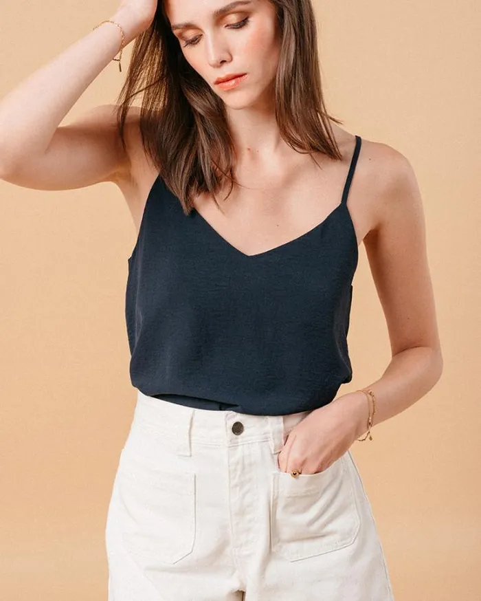 Grace and Mila Tank Tops WOVEN TOP MARINE MISSY 8211 Shop
