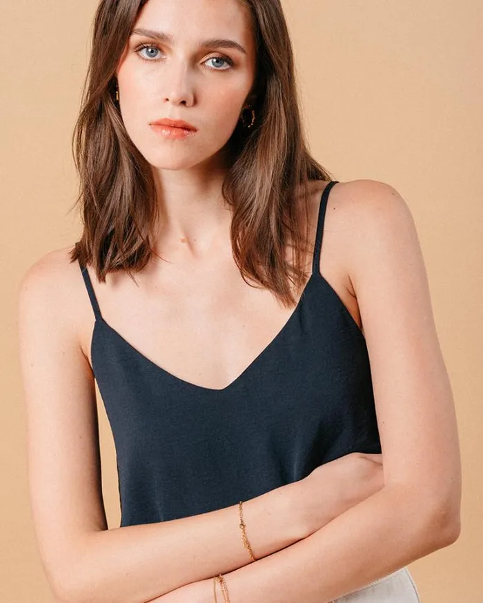 Grace and Mila Tank Tops WOVEN TOP MARINE MISSY 8211 Shop