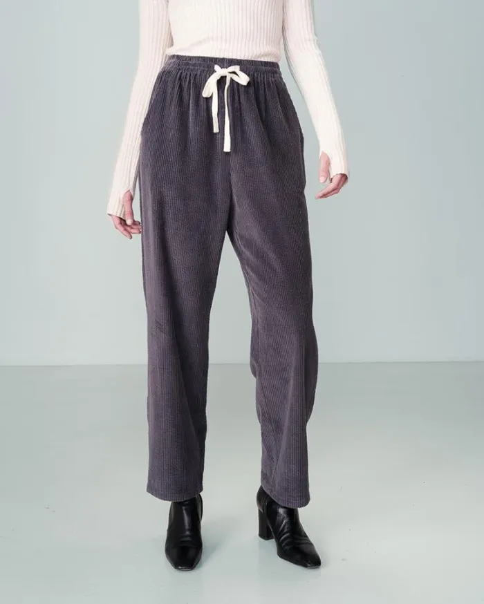Grace and Mila Velvet Trousers TROUSERS ANTHRACITE NICOLAS 8211 Shop