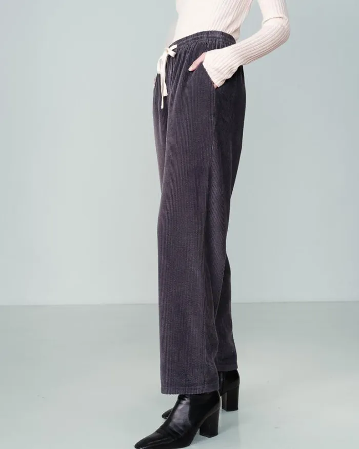 Grace and Mila Velvet Trousers TROUSERS ANTHRACITE NICOLAS 8211 Shop