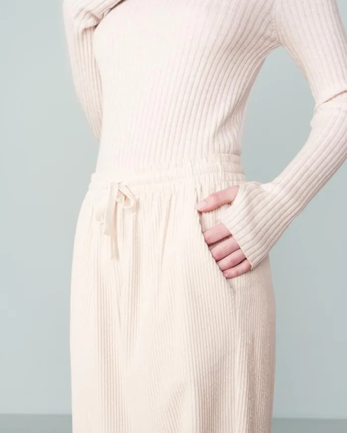 Grace and Mila Velvet Trousers TROUSERS ECRU NICOLAS 8211 Shop