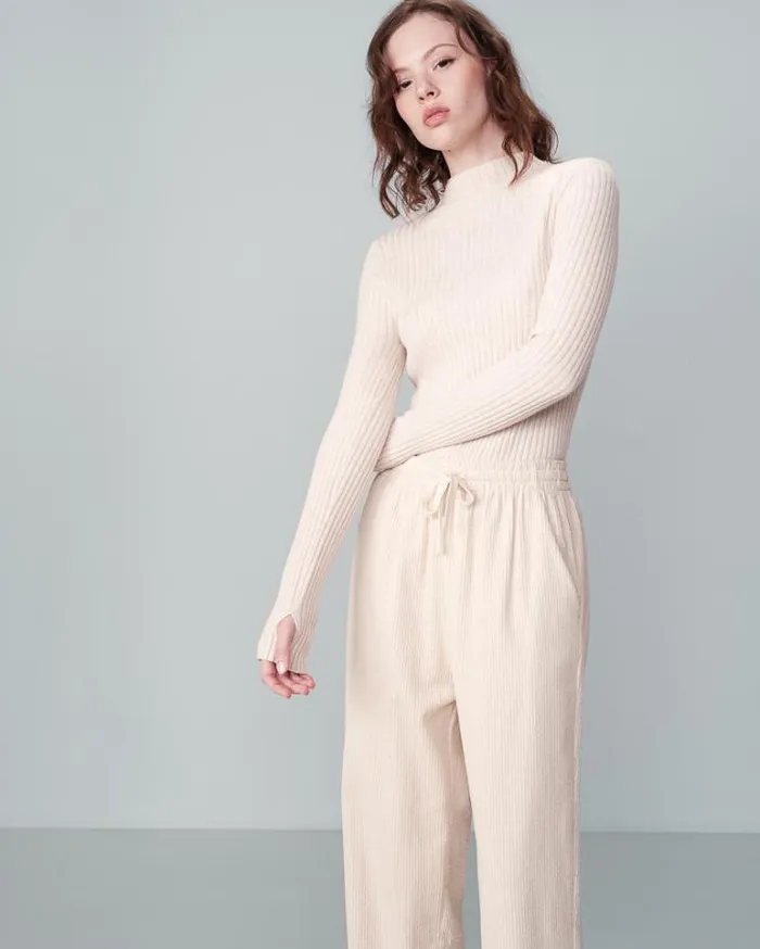Grace and Mila Velvet Trousers TROUSERS ECRU NICOLAS 8211 Shop