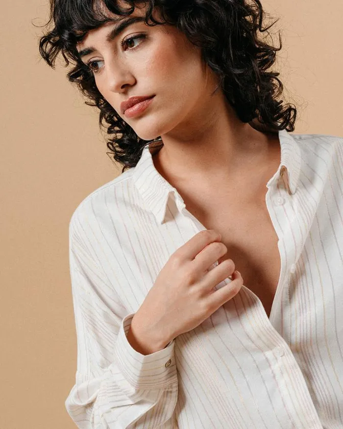 Grace and Mila White Shirts SHIRT ECRU MARIE 8211 Shop