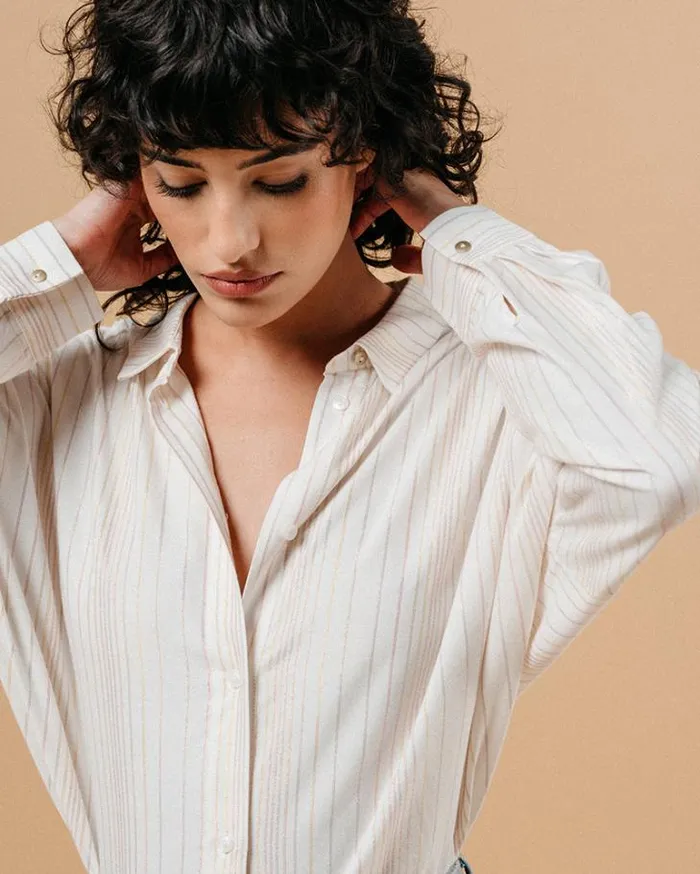 Grace and Mila White Shirts SHIRT ECRU MARIE 8211 Shop